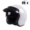 ECE Cement Gray Vintage Open Face Motorcycle Helmet DOT Approved Retro Half Helmet for Motorcyclists