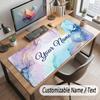 Abstract Geometric Theme Customized Mouse Pad Personalized Print Name Text Desk Mat For Home Office Table Decor