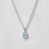 Silver925 Simple Dew Blue Necklace