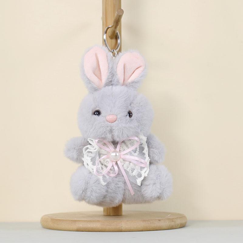 Plush Bunny Keychain Cute Cartoon Rabbit Bag Charm With Pp Cotton Filling For Girls And Kids