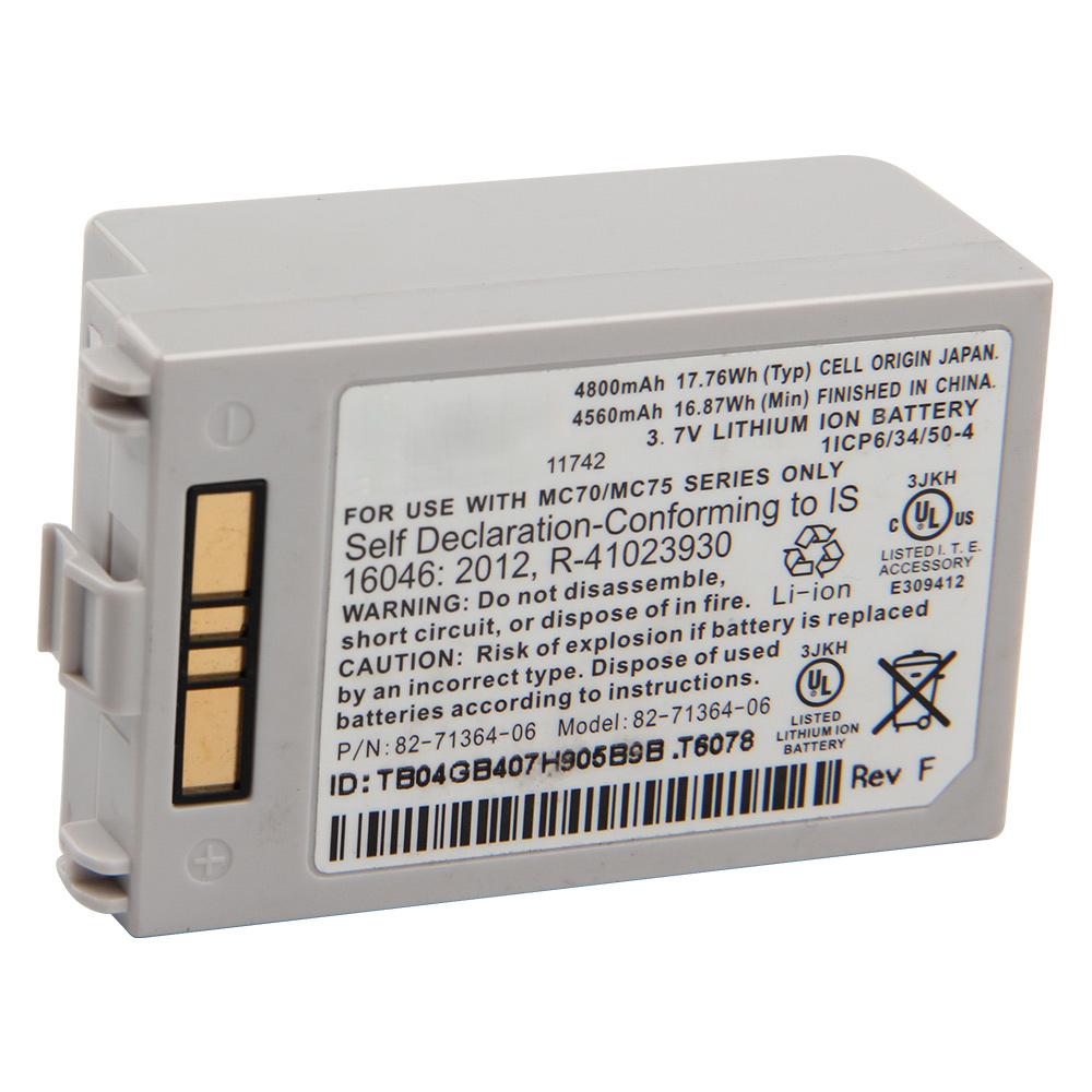 Large Capacity Rechargeable Lithium Battery For Motorola Zebra Symbol MC70 MC7090 MC75 MC75A MC75A6 MC75A8 MC7596 82-71364-06 Battery 4800mAh