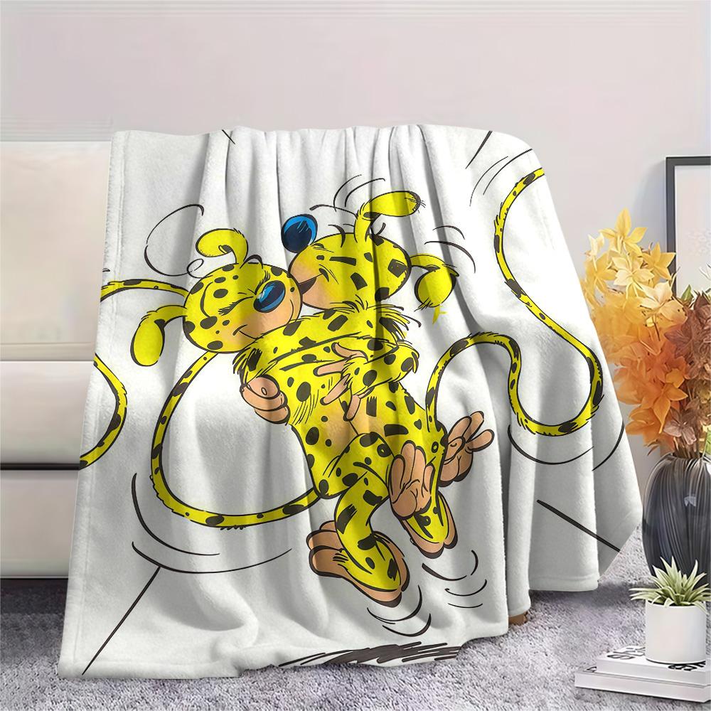 Marsupilami Flannel Blanket, High Quality Comfortable for All Seasons, Home Decor, Warmth and Comfort
