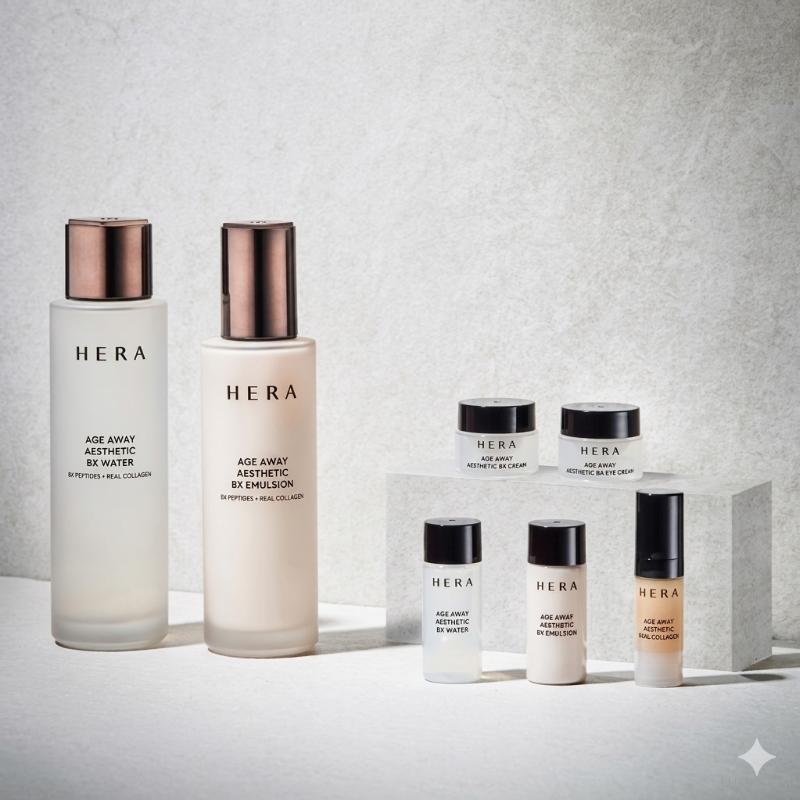 HERA Age Away Aesthetic 2-Piece Set (BX Water 150ml + BX Emulsion 120ml)