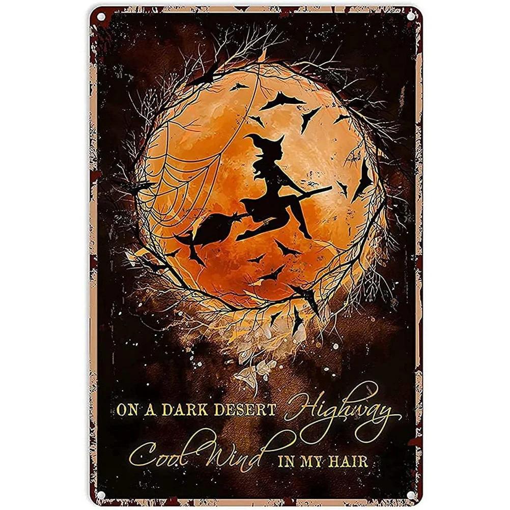 Happy Halloween Plaque Metal Tin Signs Wall Decoration Vintage Art Posters Iron Painting for Man Cave Home Cafe Garden Club Bar