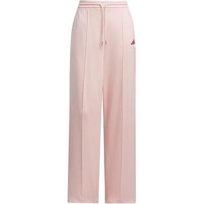 Versatile Slim Fit Lace-Up Straight Leg Breathable Knitted Sports Pants Women Bottoms Pink JZ4158