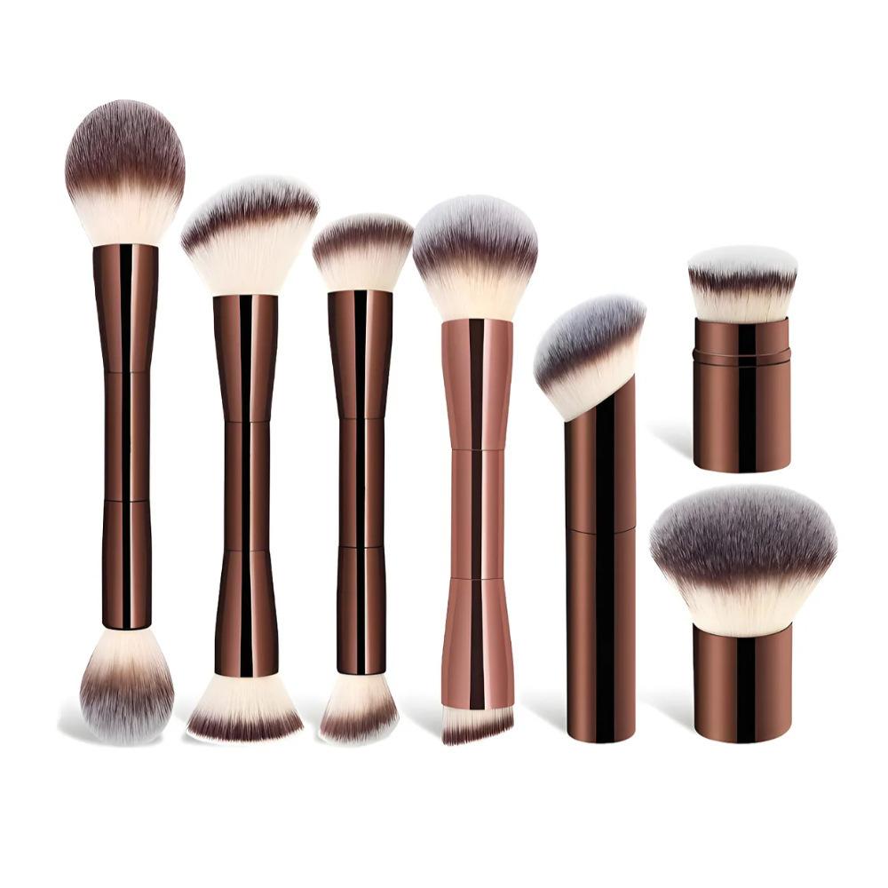 New Double-Ended 7-Piece Makeup Brush Set Professional Makeup Tools Loose Powder Brush Blush Brush Complete Makeup Brush Set
