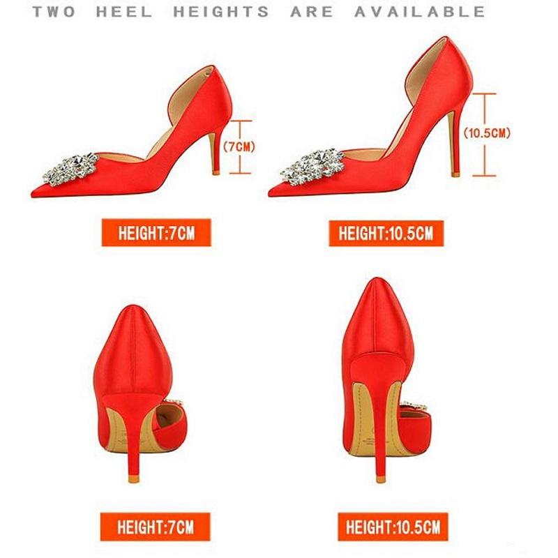 Fashion Rhinestone Kitten Heels Women Pumps Elegant Luxurious Banquet Shoes Pointed High Heels Lady Stilettos 7 Cm 10.5 Cm Heeled Shoes