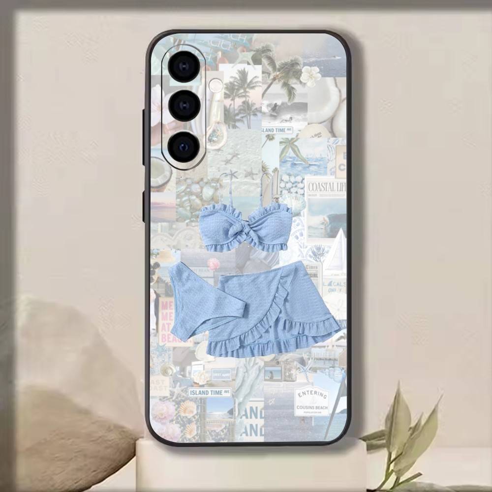 

Summer Clothes Phone Case Black Silicone Soft For Samsung Galaxy A73,A72,A71,A70,A53,A52,A51 Samsung a31