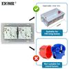 EIOMR EU Standard Electrical Sockets Simple Style PC Panel Double Socket Strip with Switch Button EU Russia Spain Wall Socket