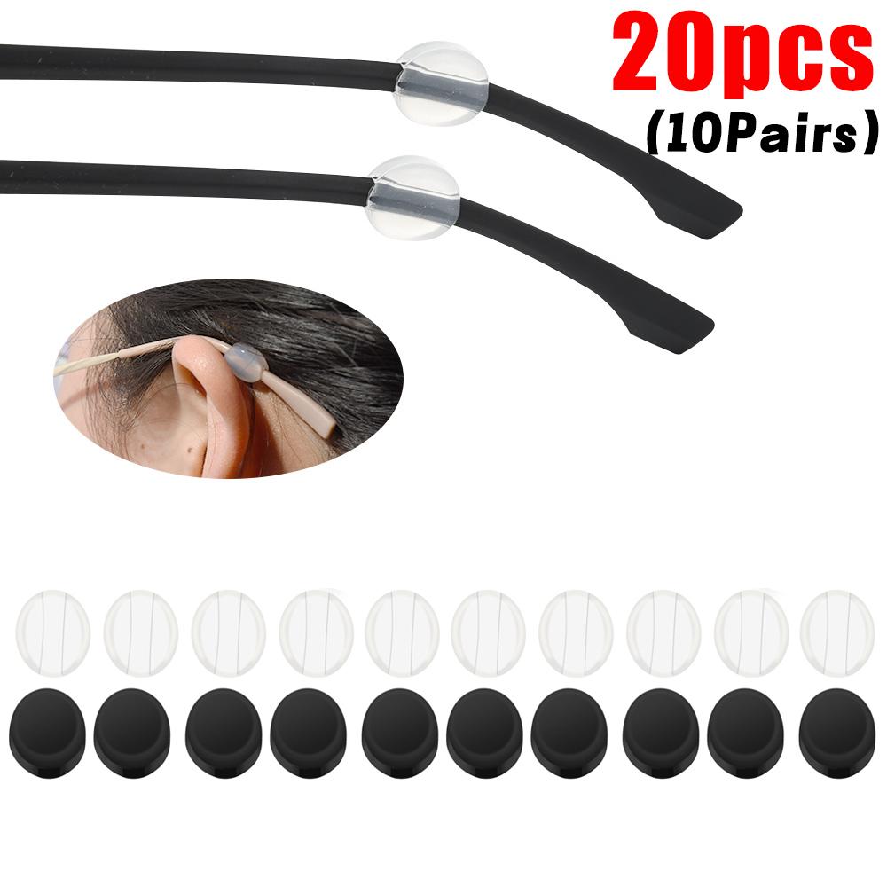 1/30pcs Invisible Round Silicone Ear Hook Eyeglasses Soft Mini Glasses Anti Slip Grip Temple Tip Spectacle Eyewear Accessories