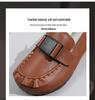 2022 Autumn Ethnic Style Buckle Slip-on Women's Korean Fashion Loafers - Soft Upper & Sole Mother's Shoes