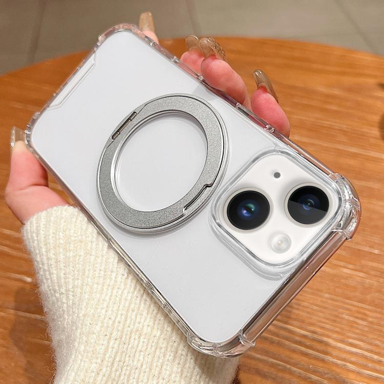 Four Corner Shockproof Space Magnetic Phone Case with 360 Degrees Rotating Holder