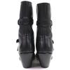 CELINE short boots Berlin Center zip with belt black leather Women 35 308B77 Used
