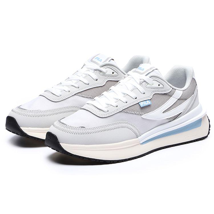 Fila Renno Fabric Synthetic Leather Fresh Trendy Low-Top Casual Shoes Men sneaker White Gray F12M226122FBB