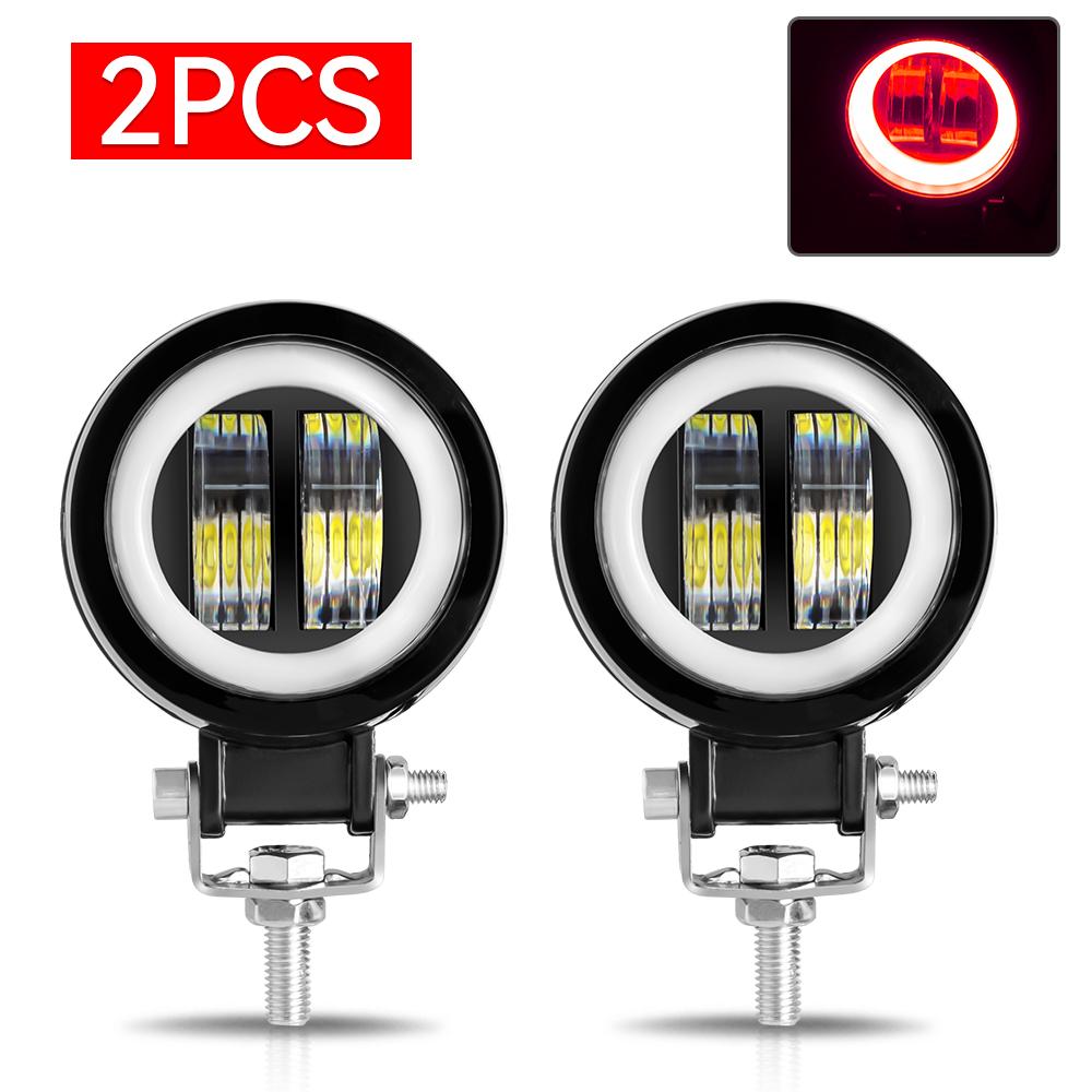 3inch Beam Headlight LED Work Light Bar Spot Driving LED Work Lamp Fog Pods Halo Offroad 4WD Car Boat Truck SUV Pickup ATV