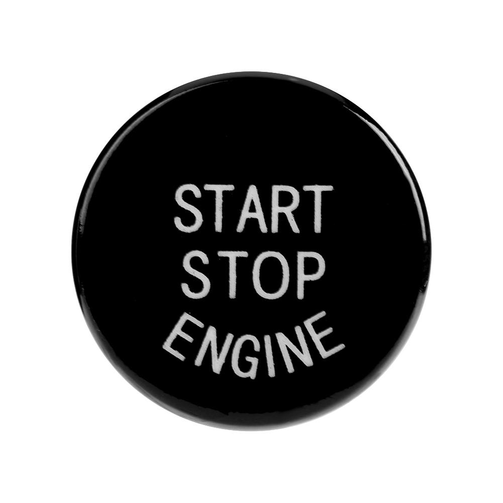 Car Engine One Button Start Button for BMW F30 3 Series F Disk Bottom without Start&Stop Black