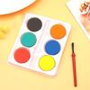 High Quality with Painting Brush Watercolor Paint Set Solid 6 Colors Oil Painting Kit Washable Watercolor Pigment Children