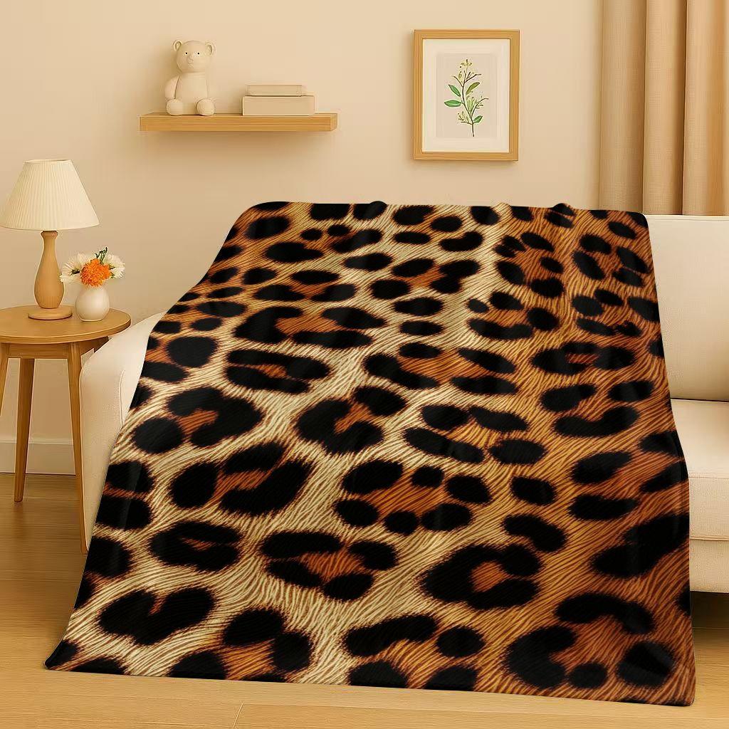 HD Zebra Tiger Leopard Beast Stripe Print Art Flannel Blanket,Ultra Soft Warm Plush Throw for Home Bedroom Bed Sofa Cover Office