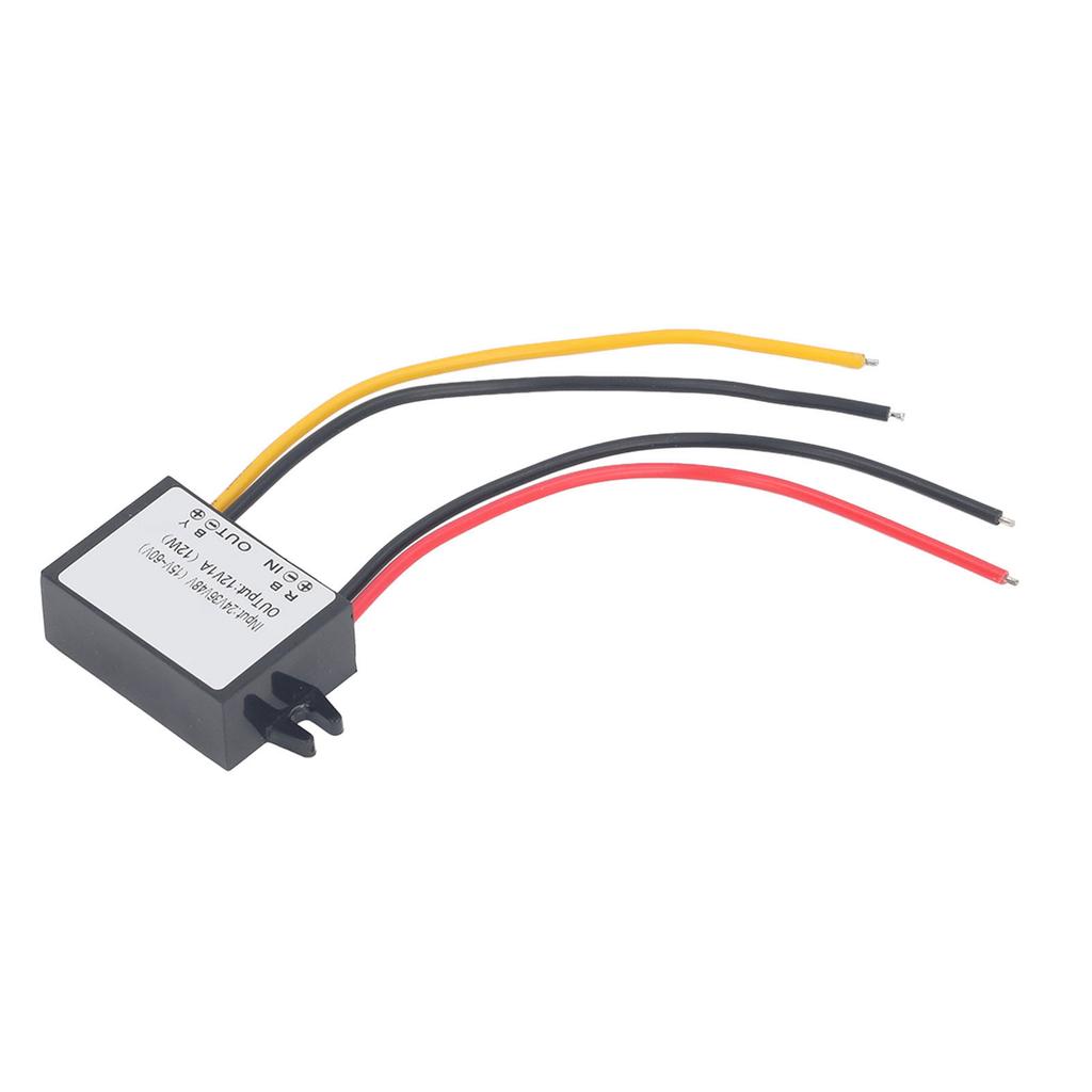 DC To DC Conventer Buck Adjustable 24V 36V 48V(15‑60V) To 12V 1A 12W Ultra Thin PP Shell Epoxy Resin Power Supplies