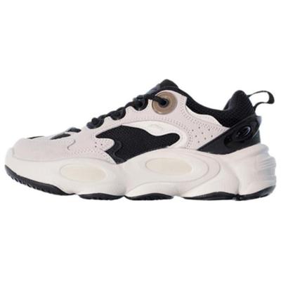 Life Collection Comfortable Abrasion Resistant Low Top Chunky Sneakers Women's White Black 122418851-3