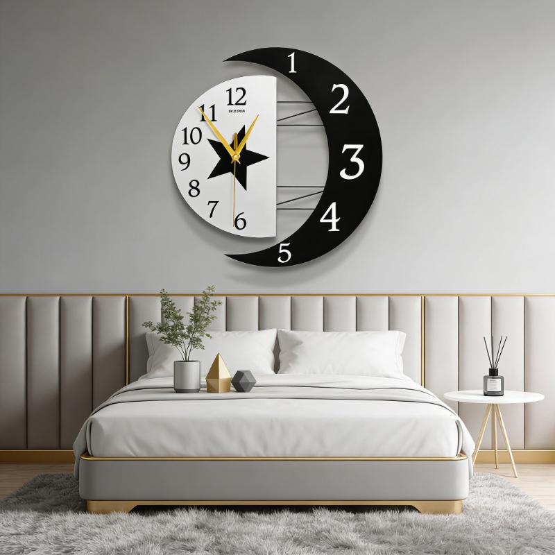 Modern Creative Decorative Wall Clock Living Room Mute Digital Clock Simple And Stylish Household Wall Clock Home Decor Items
