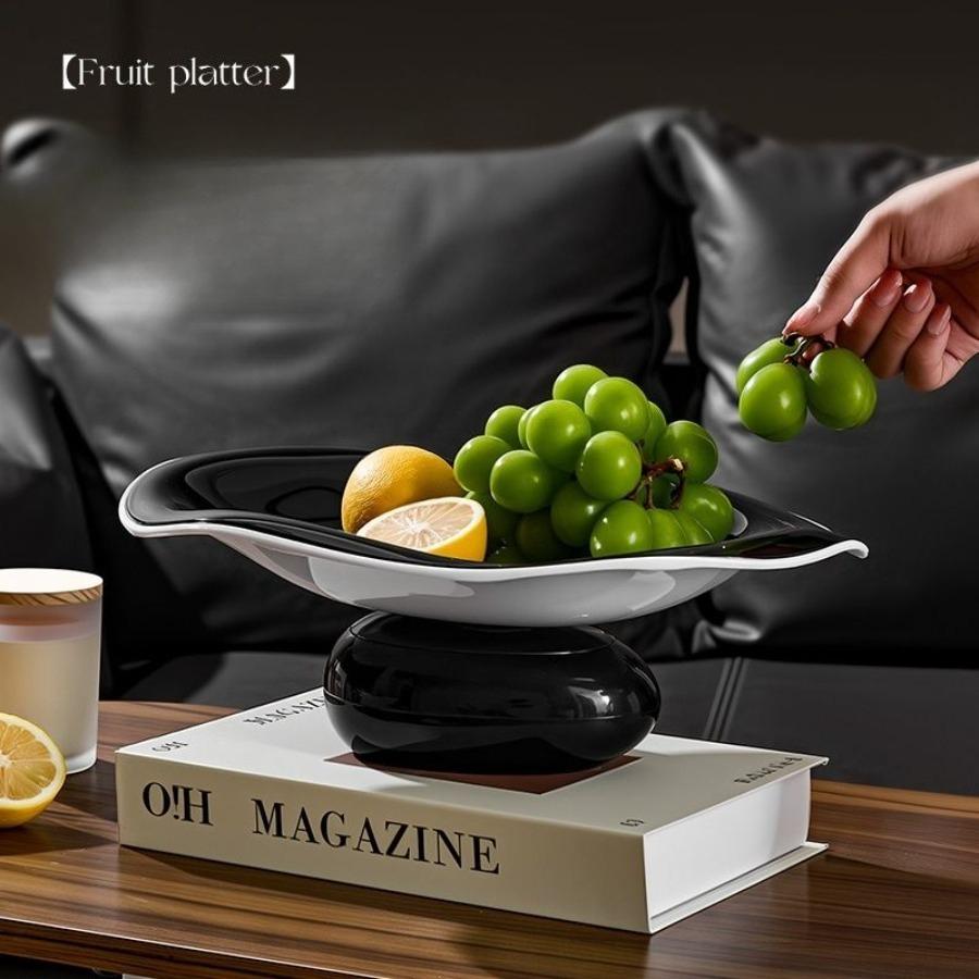 Kitchen Tray Plastic Fruit Bowl Draining Rack Coffee Table Display of Snacks Candy Nuts Home Decor Gifts Storage Accessories