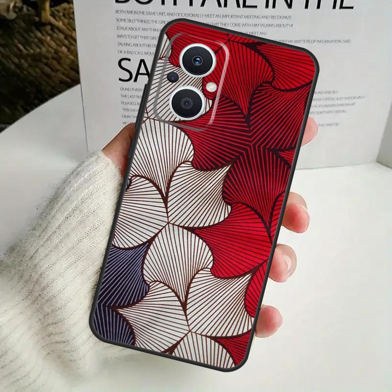 African Wax Pattern Fabric Case For OPPO Reno 12F 13F 14F 10 11 12 13 14 Pro 8T 7 8 Lite OPPO Find X6 X5 X8 X9 Pro Cover
