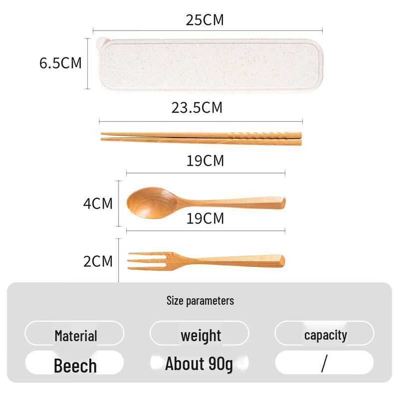 Abay Tortoise Shell Triangular Handle Travel Cutlery Set