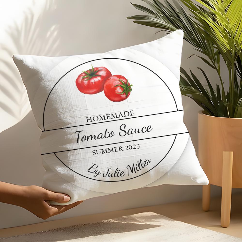 Art Funny Ketchup Label Pillow Case Linen Cushion Covers For Decorative Sofa Home Pillows Case Car Chair Pillows Cases