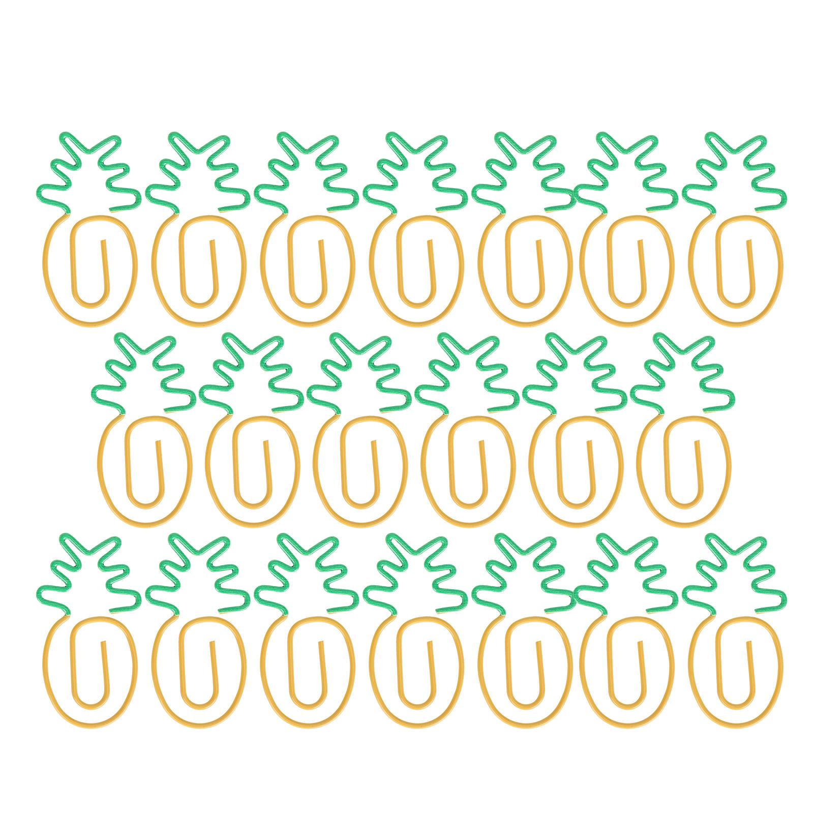 

20Pcs Paper Clips Bookmarks Planner Clip Fruit Shaped Pin 2‑Color Office Supplies School Gifts