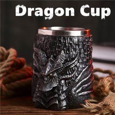 Cană de bere Dragon 3D Meșteșuguri din rășină Decor pentru baruri de acasă ceașcă de cafea cu apă din oțel inoxidabil Recipient viking pentru băuturi Accesorii pentru petreceri Sticlă de whisky Cupă cu vin