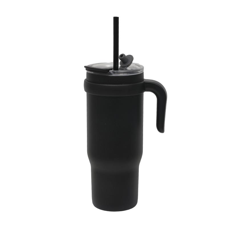 Vacuum 50Oz Big Mac Car Cup Men'S New Thermos Cup Double Layer With Straw With Handle Bingba Cup