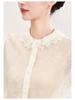 Nanyou High-Quality Lace Trim Mist-Effect Ice Silk Long-Sleeve Women's Shirt