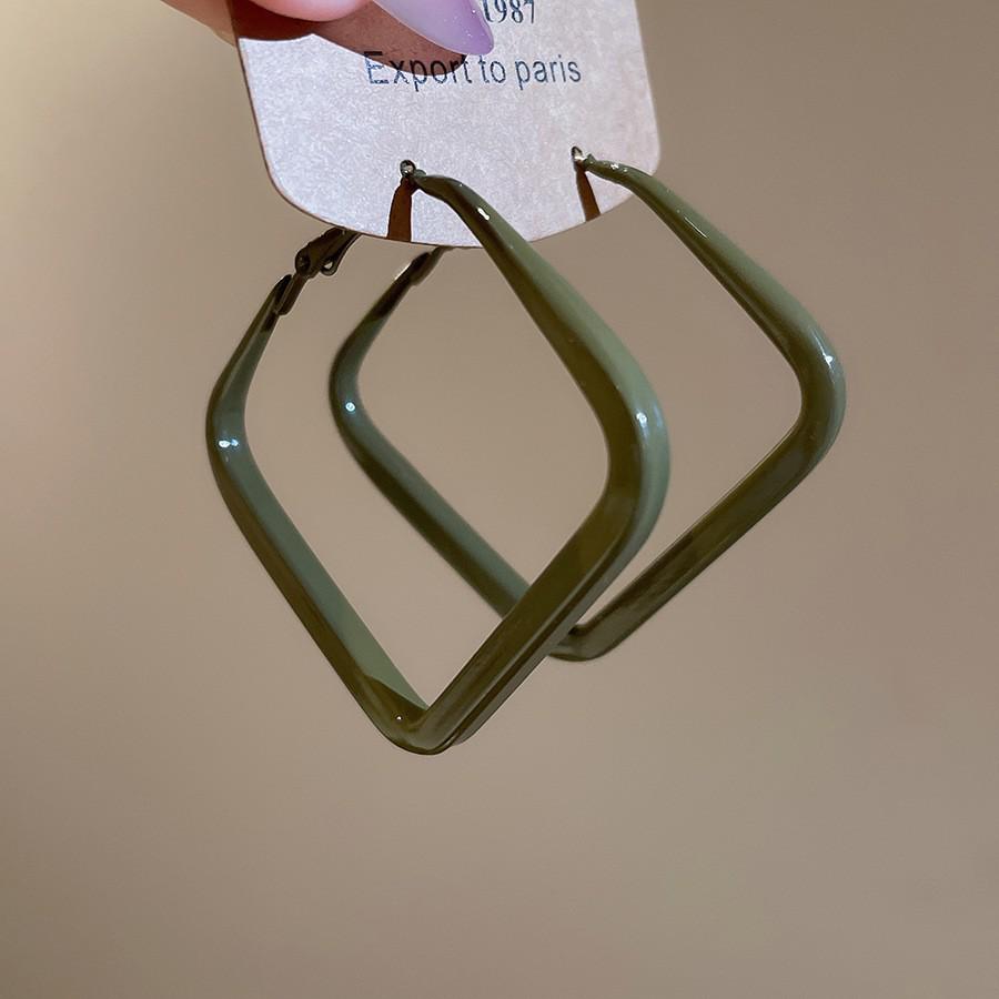 Silbernadel Leopard Harz Geo Runde Ohrringe, Retro Myer Stil, Nischen Design für Frauen