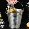 Stainless Steel Ice Bucket Portable Ice Chiller Cooler With Comfortable Handle For Champagne Beer Party Barware 1/1.5/2/2.5L