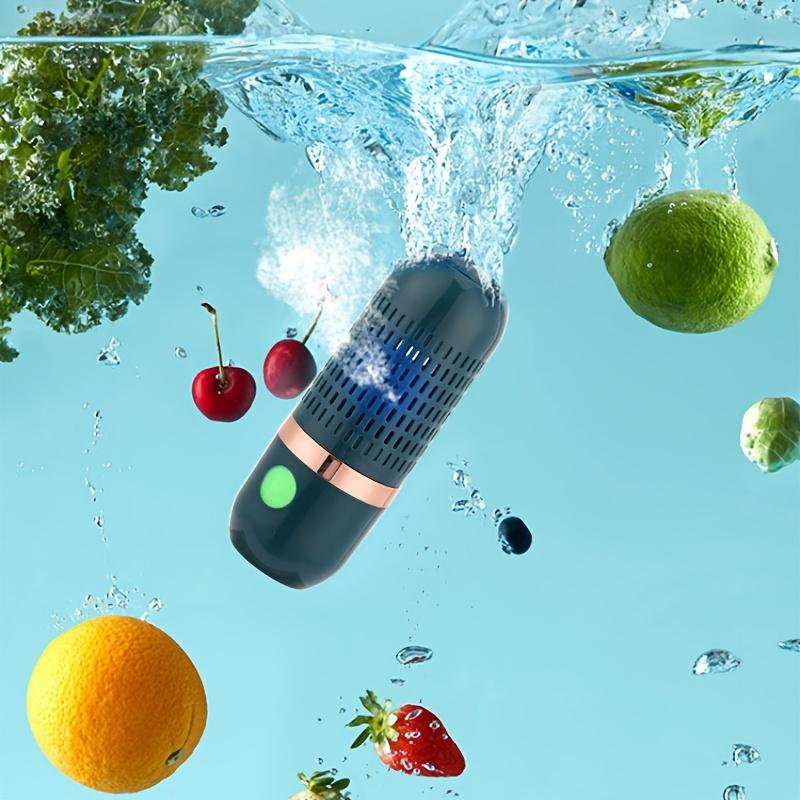 1pc Wireless Rechargeable Fruit Vegetable Washer Titanium Electrode Technology, USB Powered Residue Remover with 3 Cleaning Modes,
