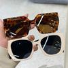 Vintage Brand Designer Polygon Sunglasses Women For Men Luxury Fashion Sun Glasses Trendy Punk Ladies Orange Big Shades