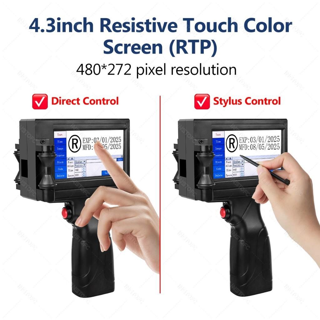 600dpi Handheld Inkjet Printer Printing Spray Height 2-12.7mm Digital Automatic Coding Machine Portable Label Machine