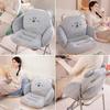 Cute Cartoon Half Surrounded Backrest Integrated Cushion Office Seat Pads Plush Tatami Backrest Mats Comfortable and Reliable Anti Slip Seat Cushions