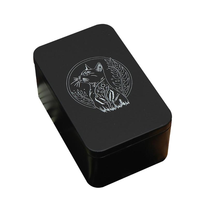 Коробка для игральных карт, кейс для коллекционных карт, жестяная банка для хранения карт Таро, органайзеры для карт, кейс для карт, пустая металлическая коробка для хранения игровых карт
