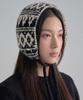 MOIREMOA Frame Knit Ear Warmer-Black