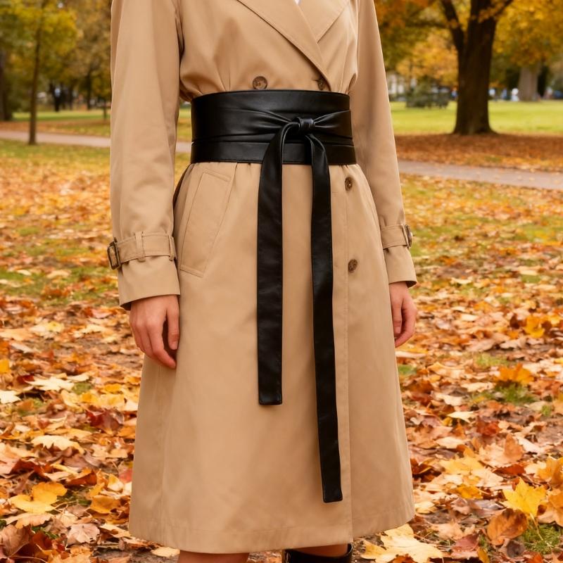 Stylish Wide PU Leathers Belt Adjustable Size for Perfect Fit Comfortable Wear Enhances Waistline