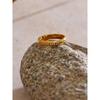 Eetit Size:678 Smooth Stainless Steel Zirconia Round Square Golden PVD Ring for Women Delicate Trendy Finger Jewelry Accessories
