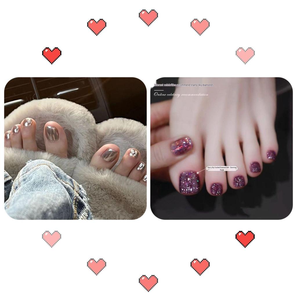 Mirror Finish Metallic Titanium Gold Quick-Dry Peelable Toenail Polish - Long-Lasting Aurora Effect