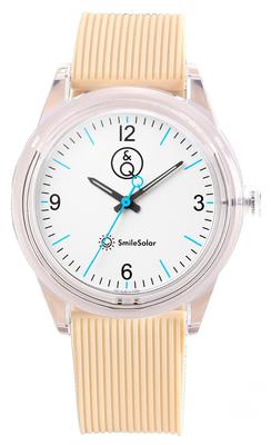 Watch Analog Smile Solar Waterproof Urethane Belt White X Beige [Citizen Q&Q] RP10-013