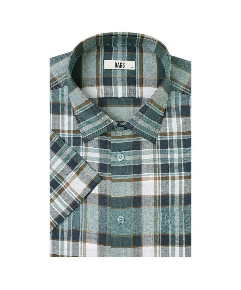 Dagseusyeocheu No Care Linen Blend Medium Check Shirt_Dms1Shcs111E1
