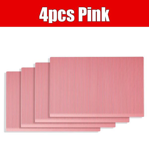 

4Pcs Silicone Refrigerator Protector Liner for Glass Shelves Washable Fridge Mat Table Mats Non Slip Kitchen Cabinet Liner 45X29.5cm