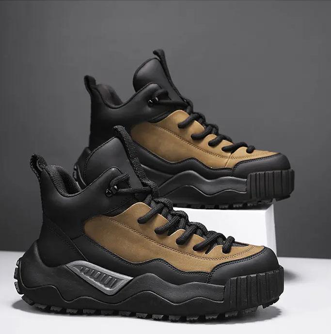 

Сапоги мужские зимние бархатные утолщенные теплые хлопковые ботинки меховые рабочие водонепроницаемые, нескользящие и морозостойкие защитные хлопковые ботинки 44