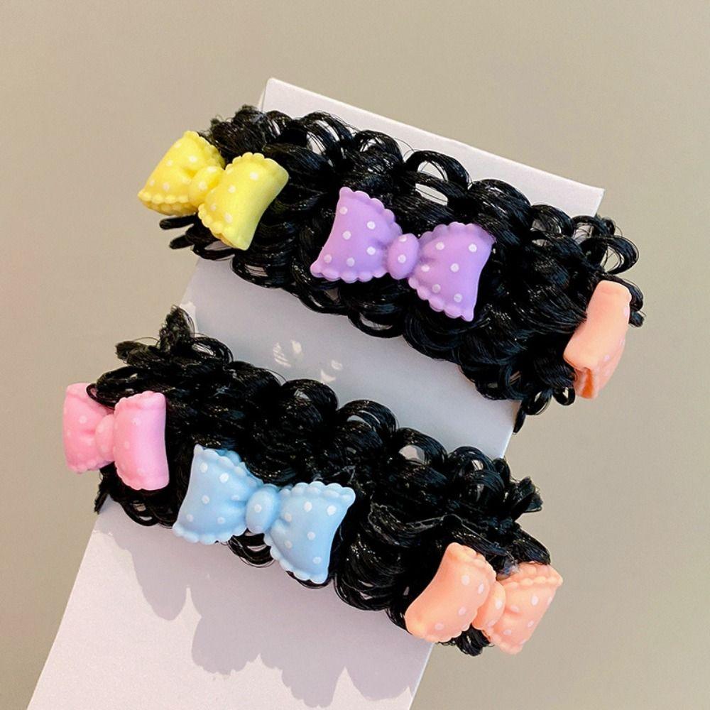 2pcs Kids Headwear Children's Cartoon Wig Cute Girls Headdress Wig Hair Extension Baby Wig Chignon