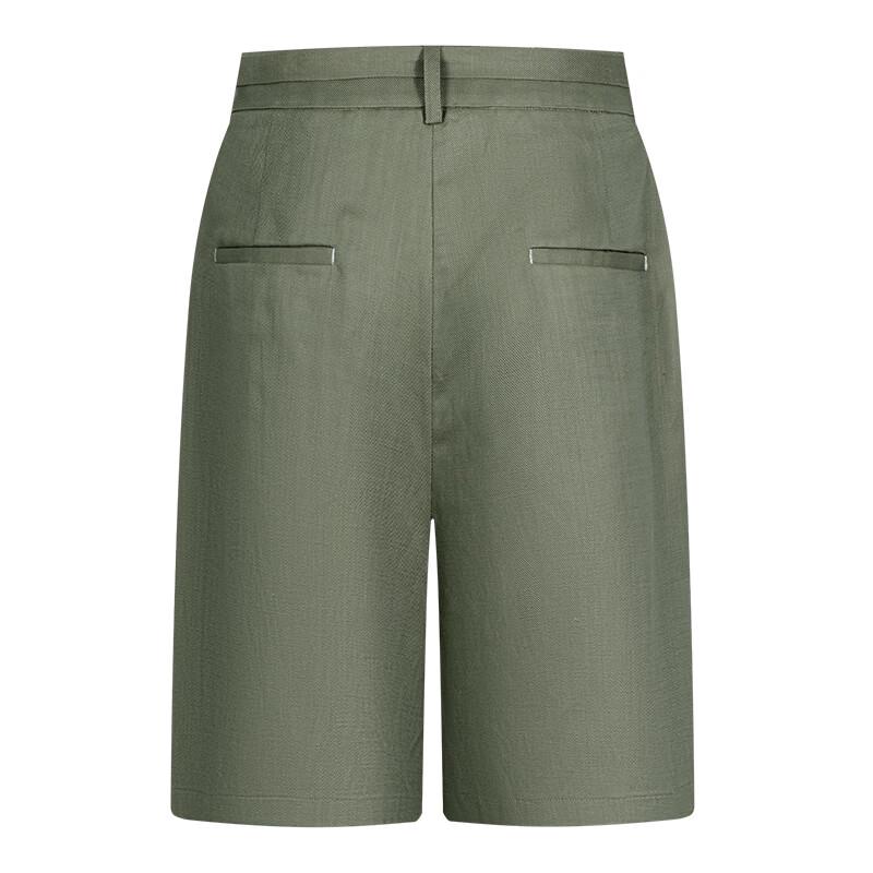 Navigare Women's Tencel Linen Belted Bermuda Shorts